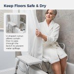 Drive Medical Senior Shower Transfer Bench with Curtain