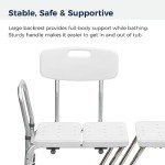 Drive Medical Senior Shower Transfer Bench with Curtain
