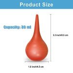 Nuanchu 6 Packs Ear Syringe Bulb for Infant, Baby Rubber Ear Cleaning Bulb for Puppies, Adults 30 ml Soft Hand Ear Washing Squeeze Bulb Removal Tool Ear Syringe (Pink, Blue, Orange)