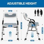 Foldable Shower Chair for Seniors and Disabled