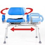 Sliding Transfer Bench with Swivel Seat and Padded Arms