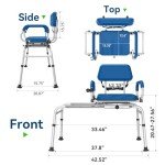 FSA/HSA Sliding Shower Chair with Swivel Seat