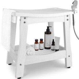 Y&M 2-Tier Waterproof Shower Bench with Storage