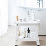 Y&M 2-Tier Waterproof Shower Bench with Storage