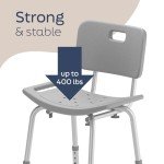 Medline Adjustable Bath Chair with Backrest