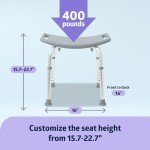 Aluminum Bath Benches Without Back by Medline