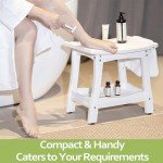 Y&M 2-Tier Waterproof Shower Bench with Storage