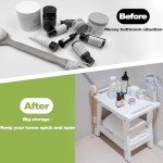 Y&M 2-Tier Waterproof Shower Bench with Storage