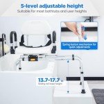 Sliding Shower Chair with Swivel Seat for Seniors