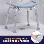 Safety Bath Bench with Backrest - Gray