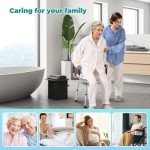 Careboda 360° Swivel Shower Chair with Armrests