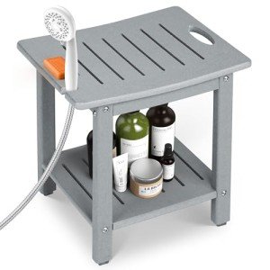 Shower Bench with Storage and Handle