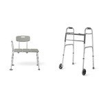 Medline Transfer Bench and Folding Walker Combo
