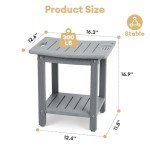 Shower Bench with Storage and Handle