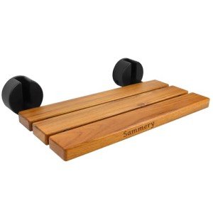 20" Wall-Mounted Foldable Teak Shower Seat
