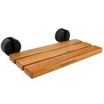20" Wall-Mounted Foldable Teak Shower Seat