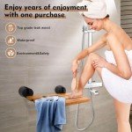 20" Wall-Mounted Foldable Teak Shower Seat