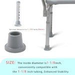 Shower Chair Replacement Feet with Non-Skid Suction