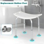 Shower Chair Replacement Feet with Non-Skid Suction