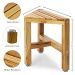 Teak Shower Stool and Corner Bench for Bathrooms