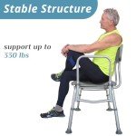 Winado Bath Transfer Bench with Backrest and Armrests