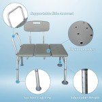 Winado Bath Transfer Bench with Backrest and Armrests