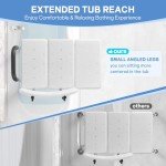 Compact Tub Transfer Bench with Backrest and Armrest