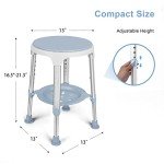 Adjustable Shower Chair for Up to 400 lbs