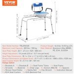VEVOR 360° Swivel Sliding Tub Transfer Bench