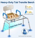 Bluelog Extra-Wide Swivel Shower Chair for Seniors