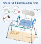 Bluelog Extra-Wide Swivel Shower Chair for Seniors