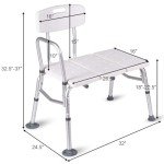 Healthline Adjustable Bath Transfer Bench for Seniors