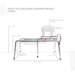 EagleHealth Long Toilet-to-Tub Sliding Bench