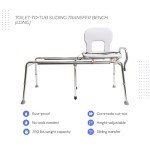 EagleHealth Long Toilet-to-Tub Sliding Bench
