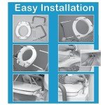 Carex 3.5 Inch Raised Toilet Seat with Handles - For Elongated Toilets, Toilet Seat Riser with Removable Padded Handles, Elevated Toilet Seat, Support 250lbs, White