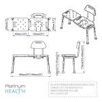 Height Adjustable Bath Transfer Bench with Cutout