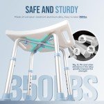 OasisSpace Adjustable Shower Chair with Safety Handle