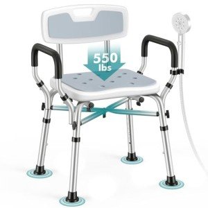 Adjustable Shower Chair for Seniors and Disabled