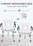 Adjustable Shower Chair for Seniors and Disabled