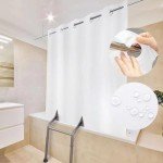 Bathtub Transfer Bench Curtain, 180 cm, White