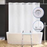 YISURE Split Shower Curtain for Bath Transfers