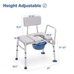 GreenChief Heavy-Duty Commode Chair with Arms