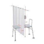 YISURE Split Shower Curtain for Bath Transfers