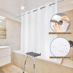 YISURE Split Shower Curtain for Bath Transfers