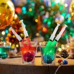 Juvale 30-Pack Plastic Shot Syringes, 1 Oz - Spooky Drink Syringes for Halloween Parties, Nurse Graduations, and New Year’s Celebrations