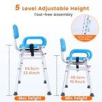 360° Swivel Sliding Shower Chair and Transfer Bench