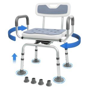 Eosprim 360° Swivel Shower Chair for Seniors