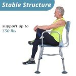 Winado Bath Transfer Bench with Back and Armrests