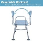 Winado Bath Transfer Bench with Back and Armrests