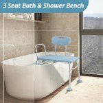Winado Bath Transfer Bench with Back and Armrests